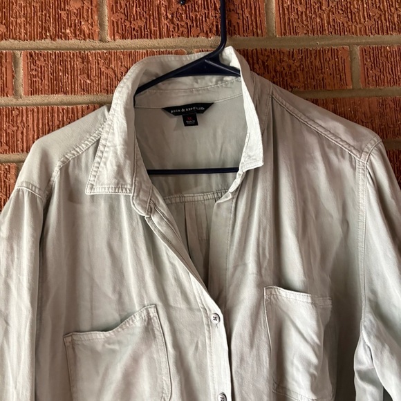 Rock & Republic Gray Button Down Long Sleeve Shirt Size X-Large - Picture 4 of 7